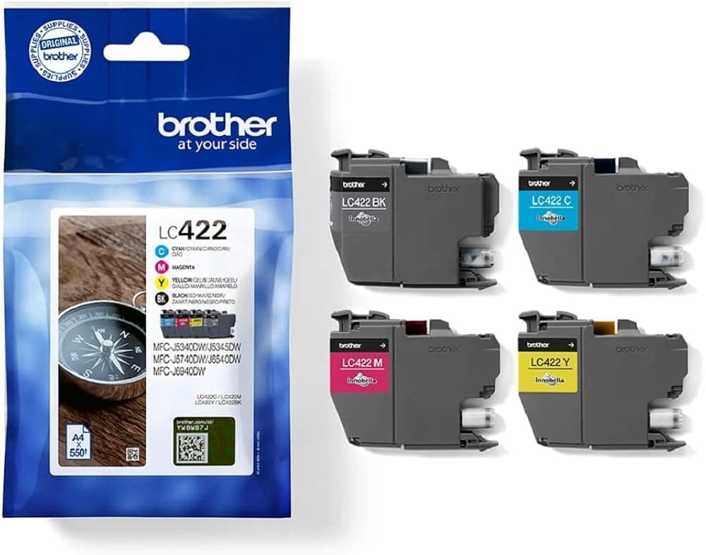 Pack de 4 cartouches Brother LC-422