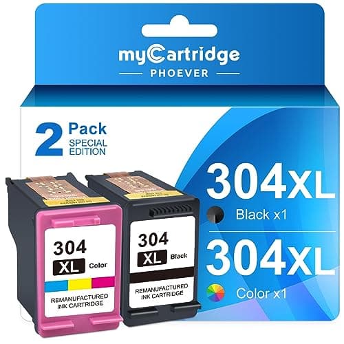 Lot de deux cartouches compatibles myCartridge 304XL, une noire et une couleur