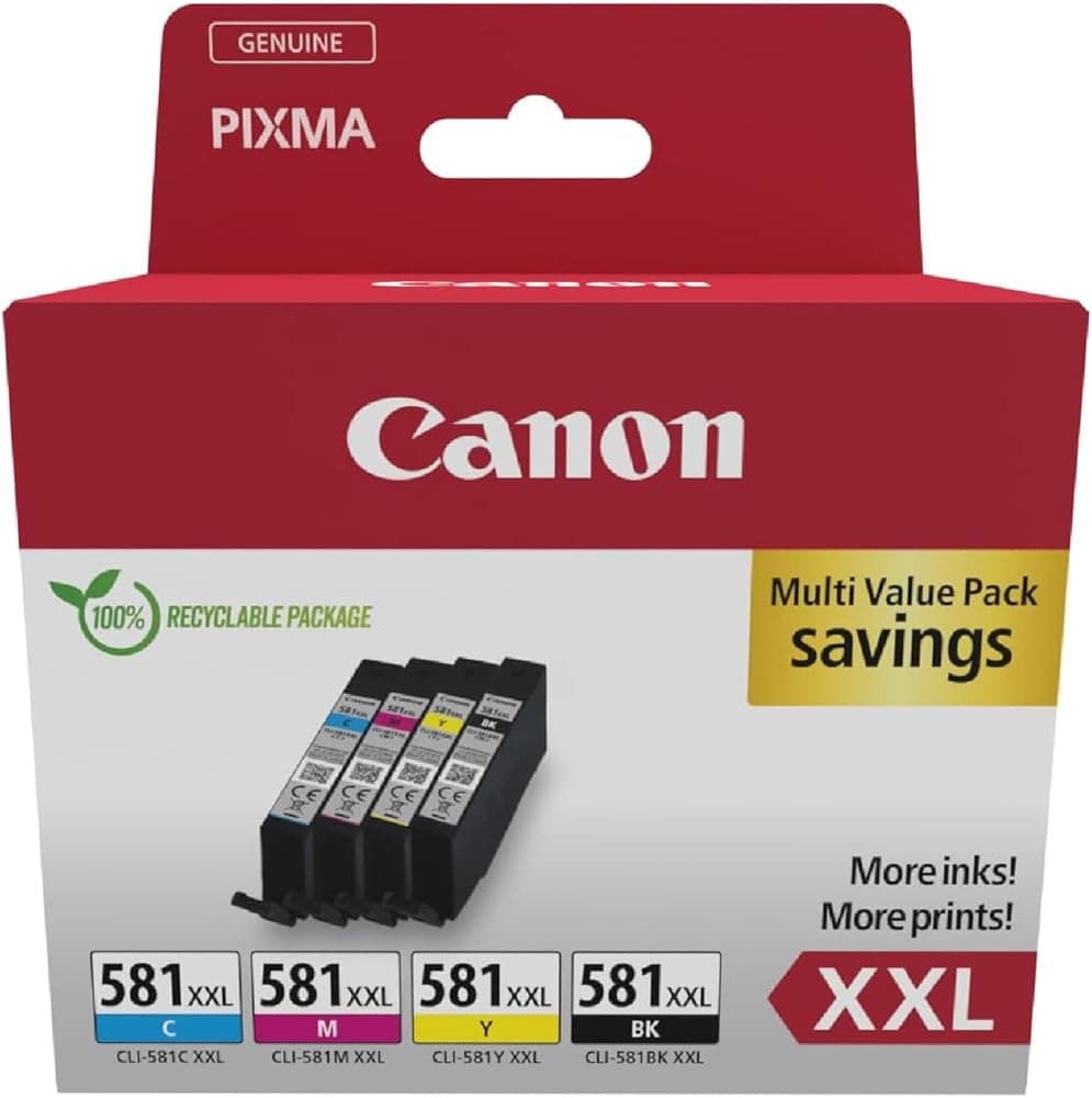 Pack cartouches Canon CLI-581 XXL couleurs