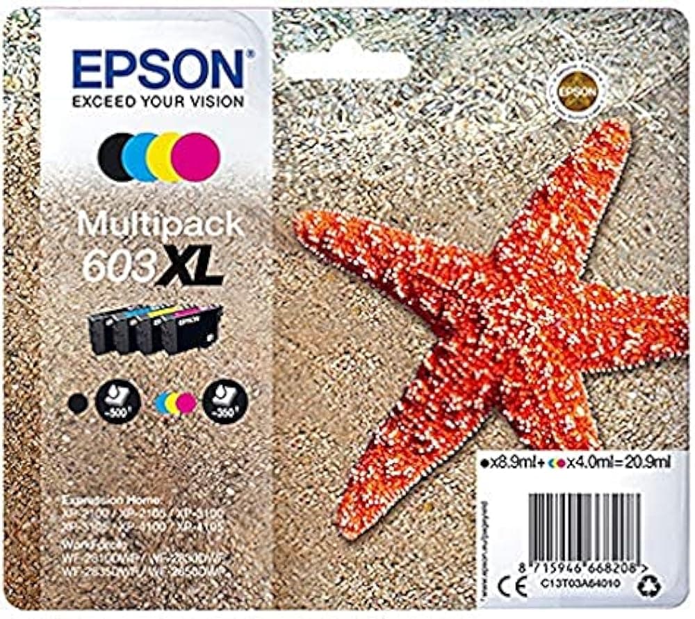Cartouche Epson 603 XL Noir (étoile de mer)