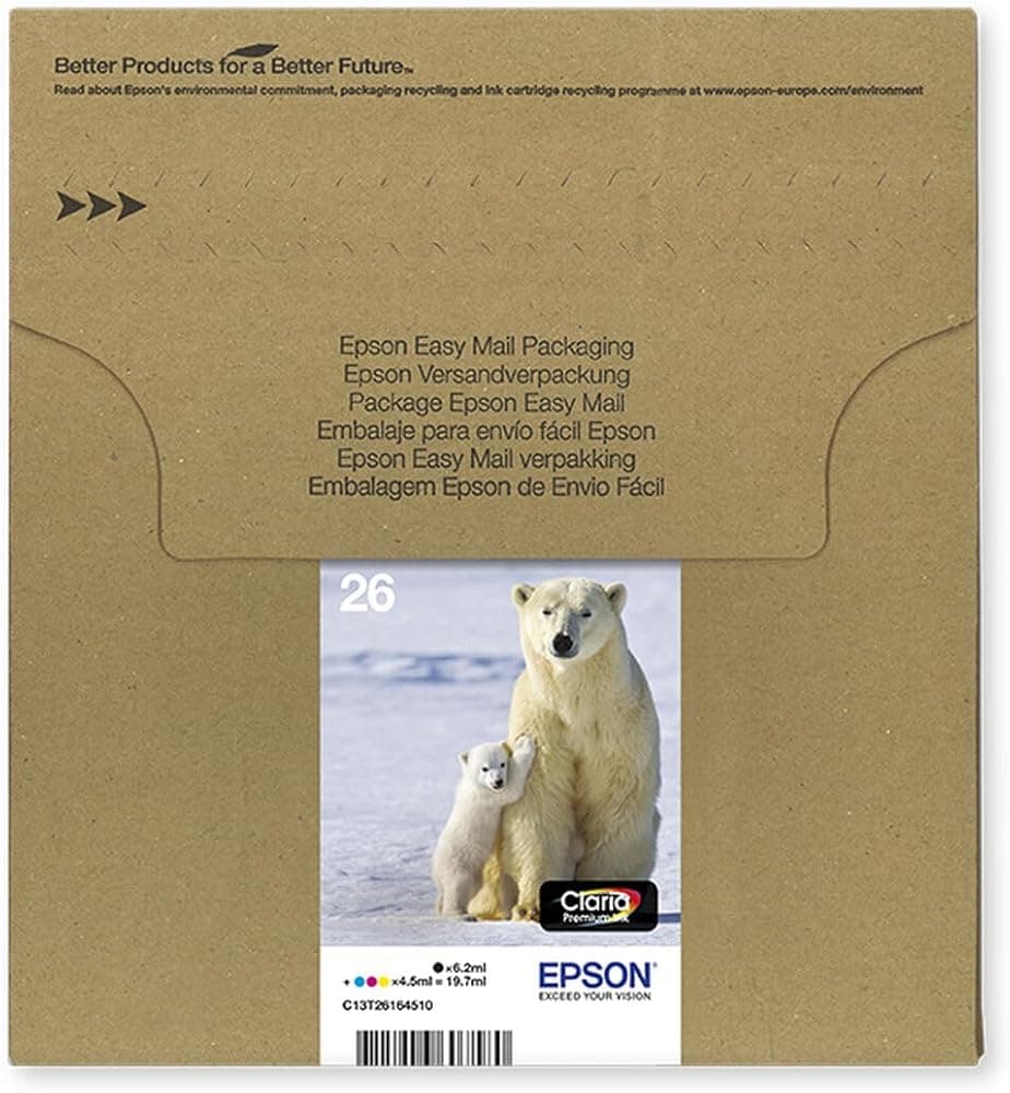 Pack cartouches Epson 26 XL Ours polaire couleurs