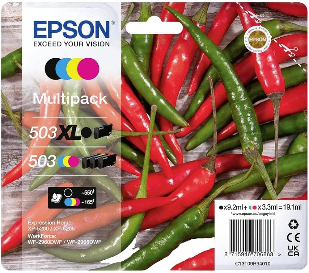 Pack cartouches Epson 503 XL couleurs