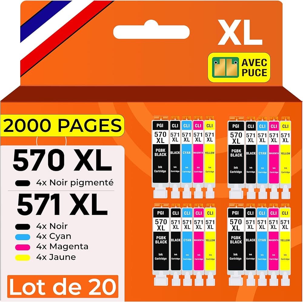 Pack de cartouches compatibles Canon PGI-570 et CLI-571