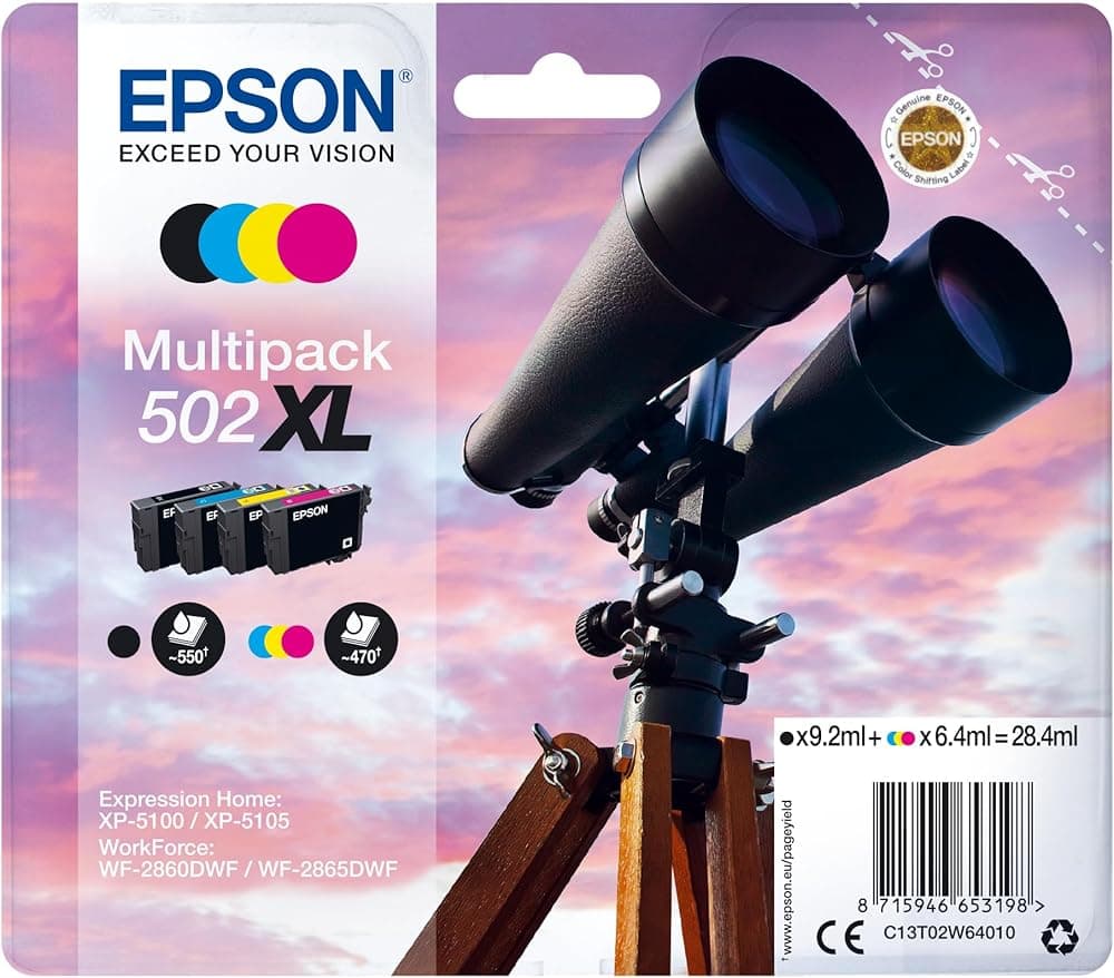 Pack cartouches Epson 502 XL Jumelles couleurs